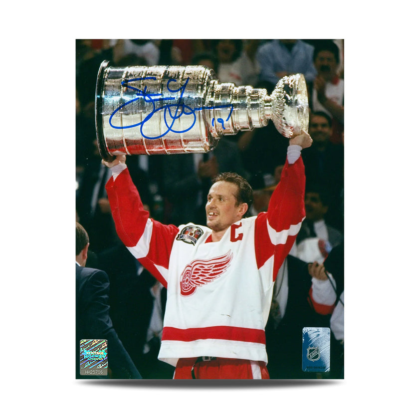 Steve Yzerman Signed Detroit Red Wings 1997 Stanley Cup 8X10 Photo
