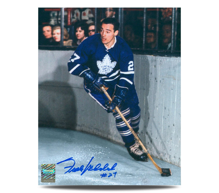Frank Mahovlich Signed Toronto Maple Leafs Puck Rush 8X10 Photo