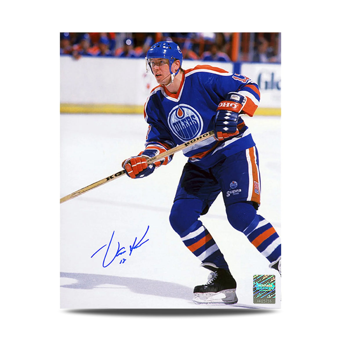 Jari Kurri Signed Edmonton Oilers Action 8X10 Photo