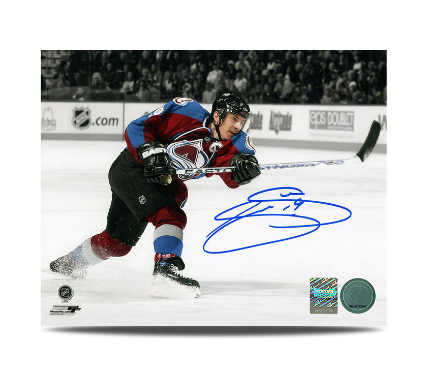 Joe Sakic Signed Colorado Avalanche Sniper Spotlight 8X10 Photo