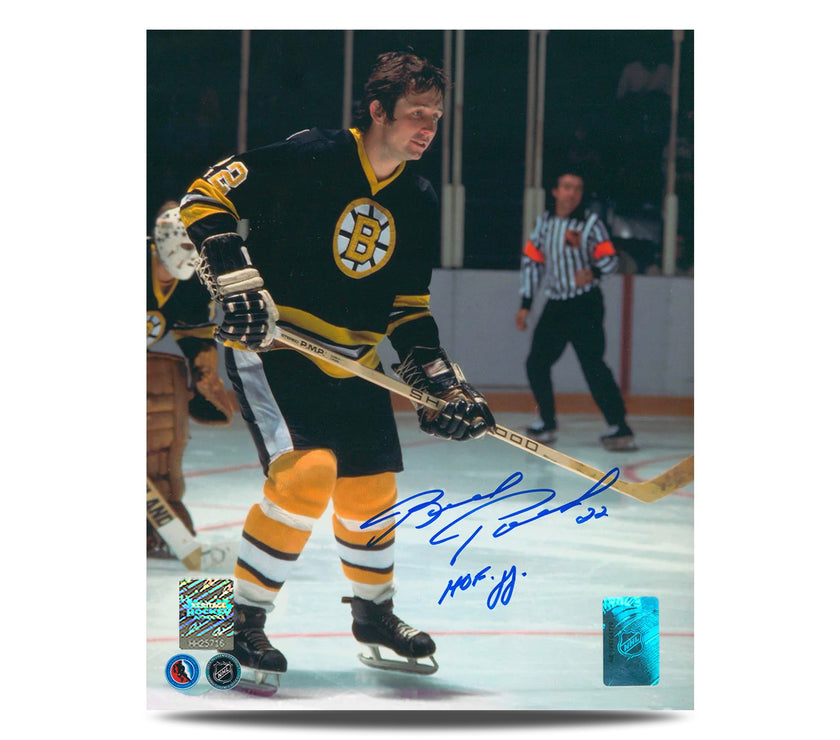 Brad Park Signed Boston Bruins Classic Hockey 8X10 Photo With HOF Note