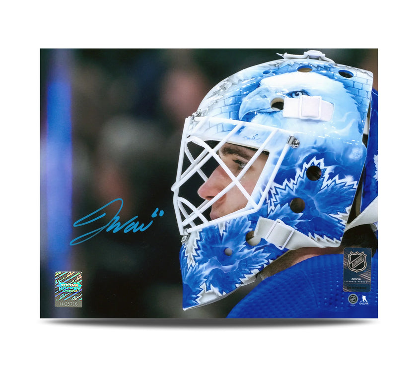 Joseph Woll Signed Toronto Maple Leafs Goalie Mask Profile 8X10 Photo