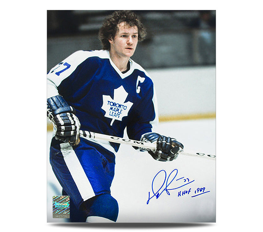 Darryl Sittler Signed Toronto Maple Leafs Captain 8X10 Photo with HOF Note