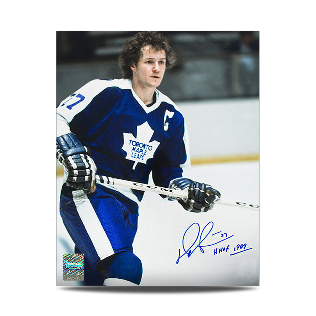 Darryl Sittler Signed Toronto Maple Leafs Captain 8X10 Photo with HOF Note