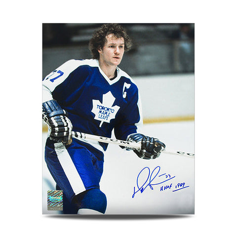 Darryl Sittler a signé la photo du capitaine des Maple Leafs de Toronto 8 x 10
