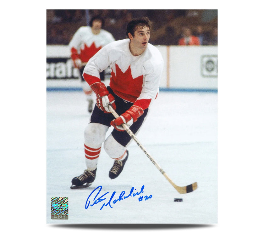 Pete Mahovlich Signed 1972 Summit Series 8X10 Photo