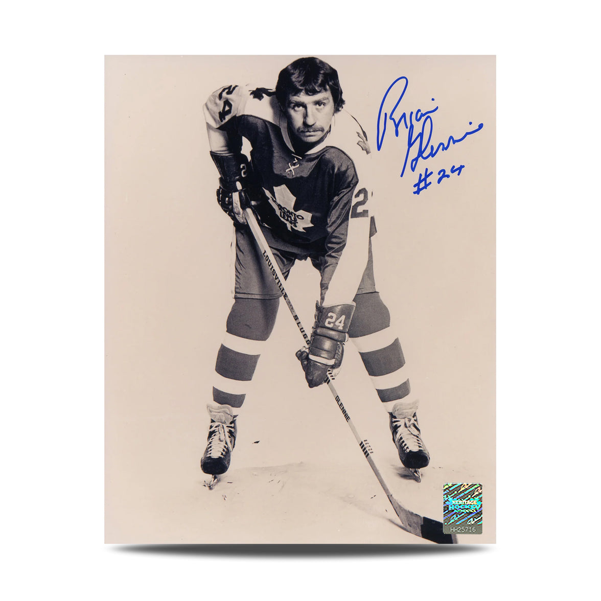 Brian Glennie Signed Toronto Maple Leafs 8X10 Photo