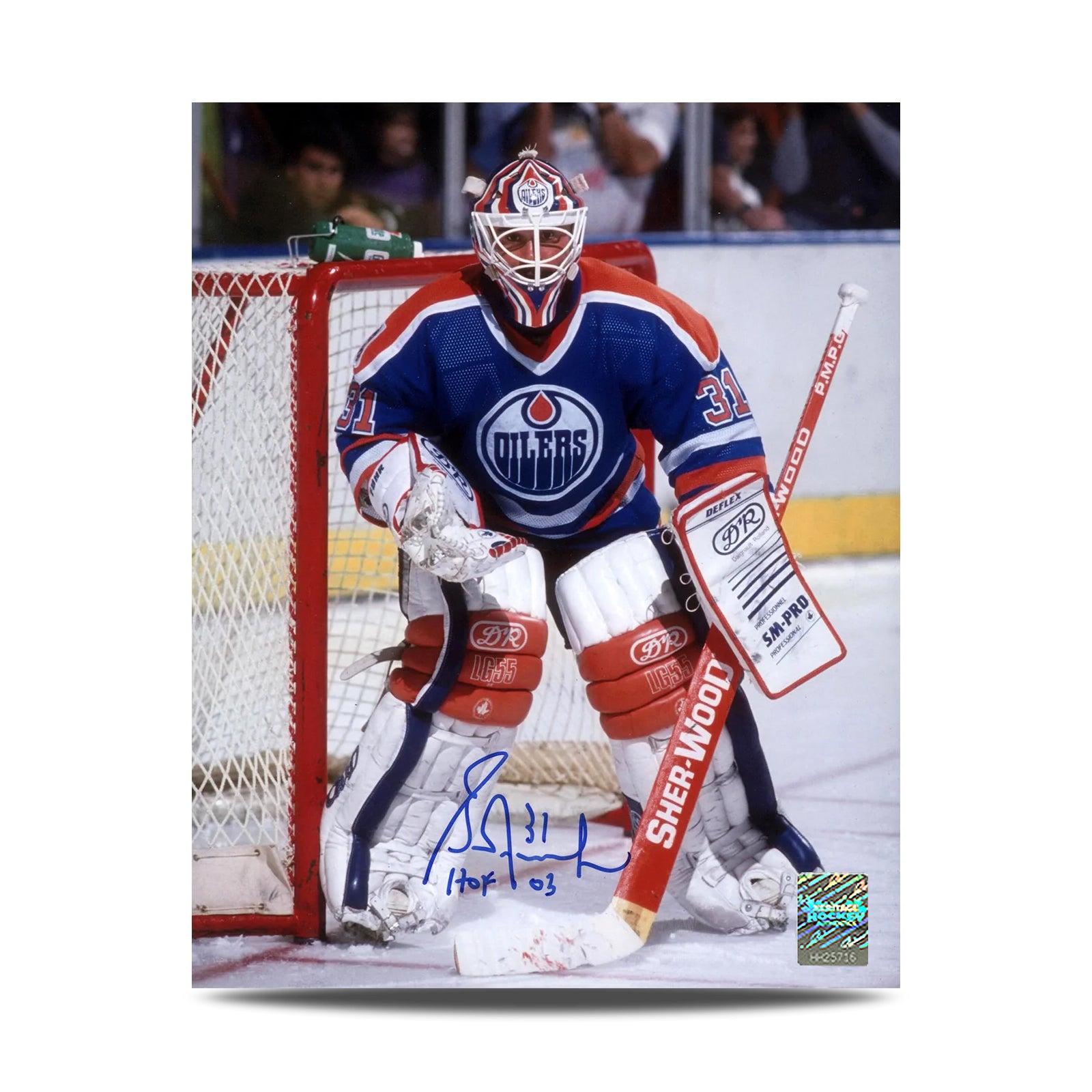 Grant Fuhr Signed Edmonton Oilers Goalie 8X10 Photo With HOF Note