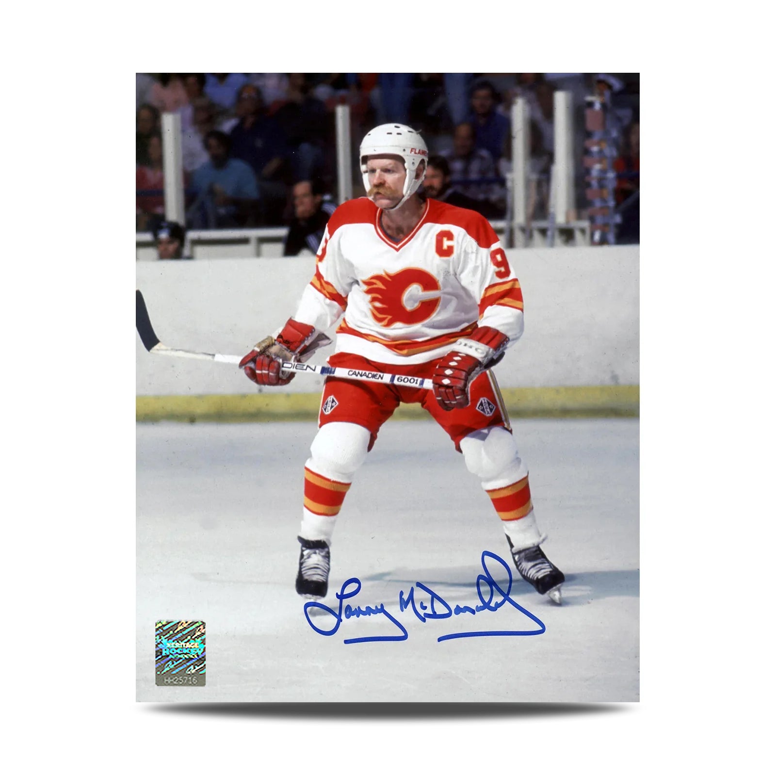 Lanny McDonald Signed Calgary Flames Home Ice 8X10 Photo