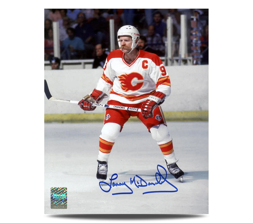 Lanny McDonald Signed Calgary Flames Home Ice 8X10 Photo