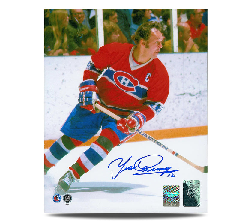 Yvan Cournoyer Signed Montreal Canadiens Hockey 8X10 Photo