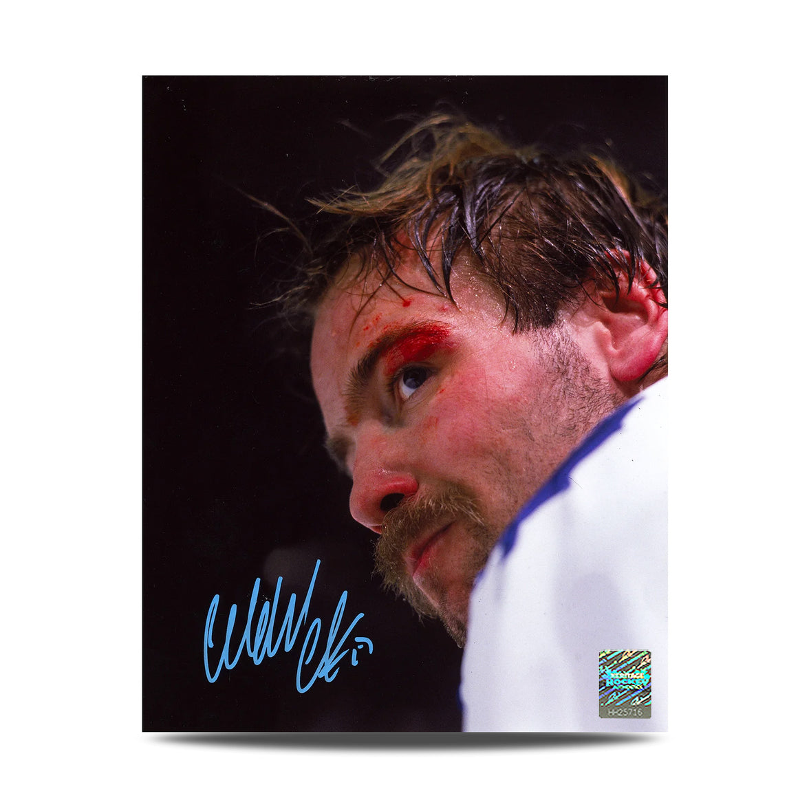 Wendel Clark Signed Toronto Maple Leafs Bloody Warrior 8X10 Photo