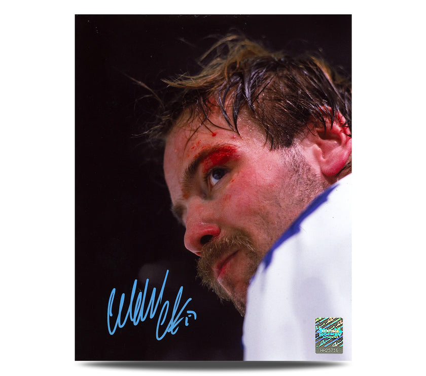 Wendel Clark Signed Toronto Maple Leafs Bloody Warrior 8X10 Photo