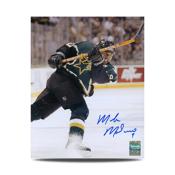 Mike Modano Signed Dallas Stars Goal Sniper 8X10 Photo