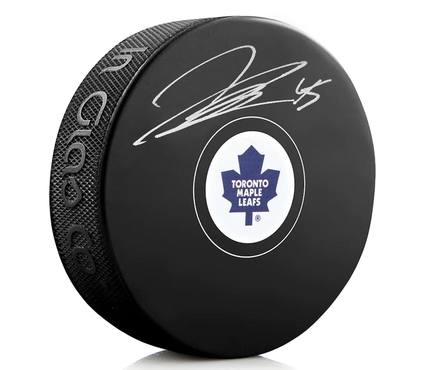 Jonathan Bernier Signed Toronto Maple Leafs Puck