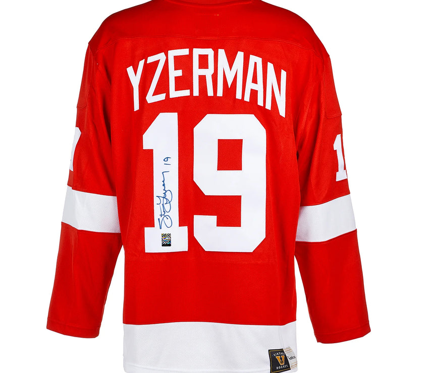 Steve Yzerman Signed Detroit Red Wings Fanatics Vintage Red Jersey