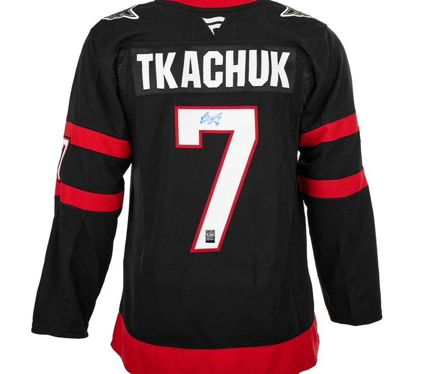 Brady Tkachuk Signed Ottawa Senators Fanatics Premium Home Black Jersey