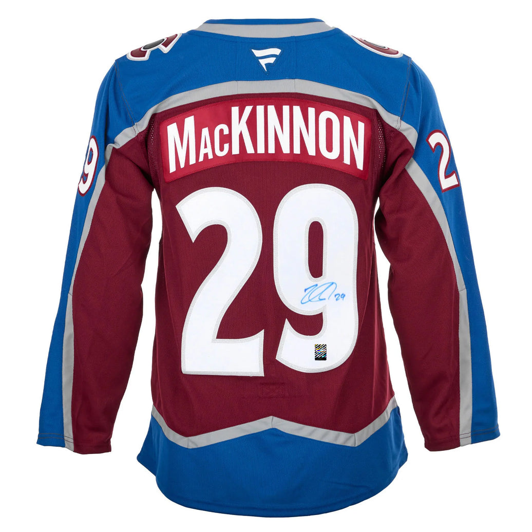 Nathan MacKinnon Signed Colorado Avalanche Fanatics Premium Home Maroon Jersey