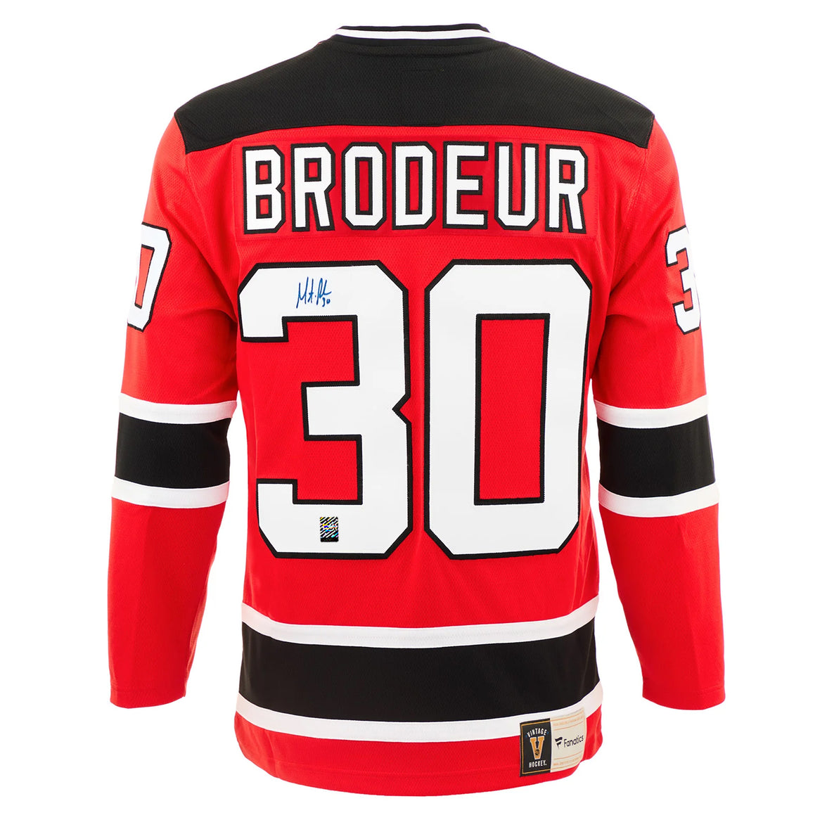 Martin Brodeur Signed New Jersey Devils Fanatics Vintage Red Jersey - Heritage Hockey™