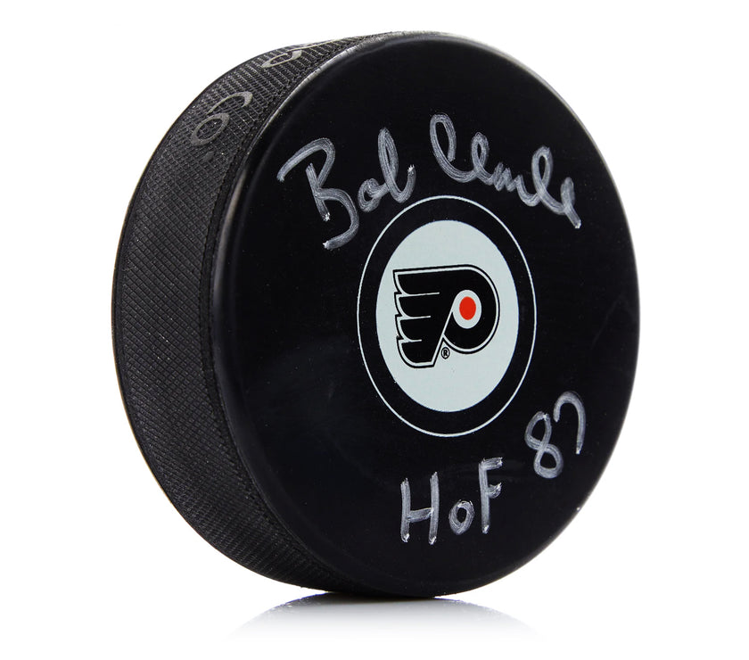 Bobby Clarke Signed Philadelphia Flyers Puck with HOF Note