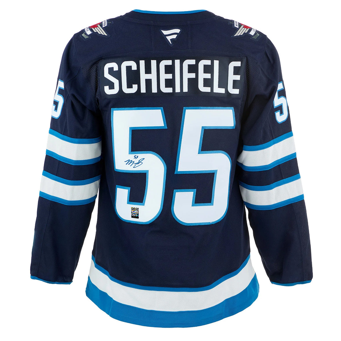Mark Scheifele Signed Winnipeg Jets Fanatics Premium Home Navy Jersey