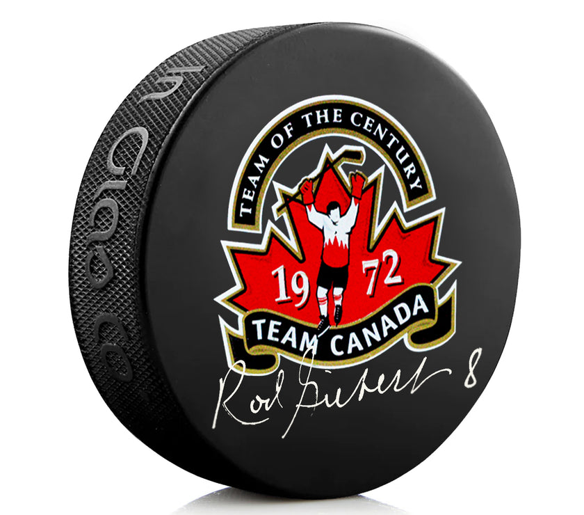 Rod Gilbert Signed Team Canada 1972 Summit Series Puck
