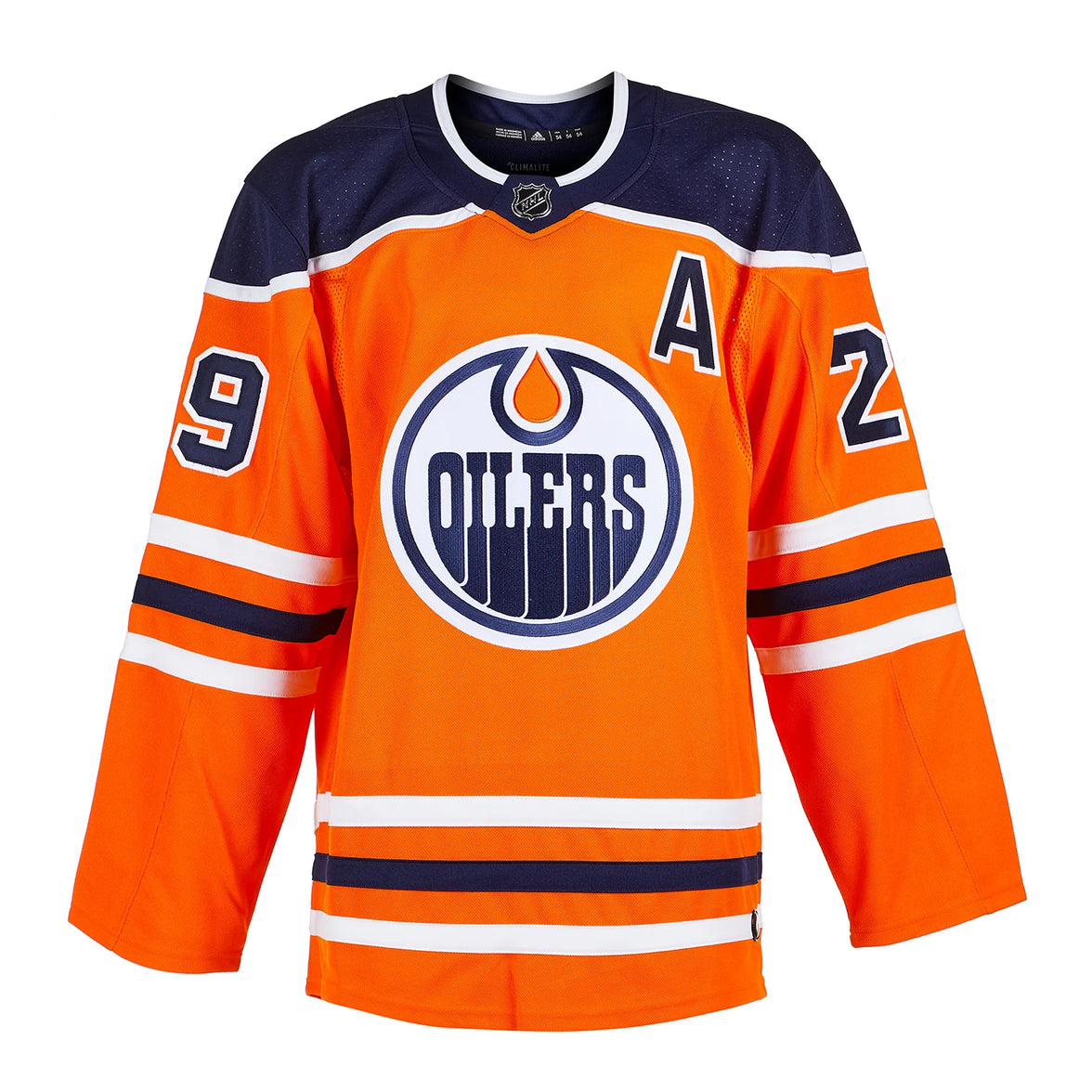 Leon Draisaitl Signed Edmonton Oilers Adidas Pro Home Orange Jersey