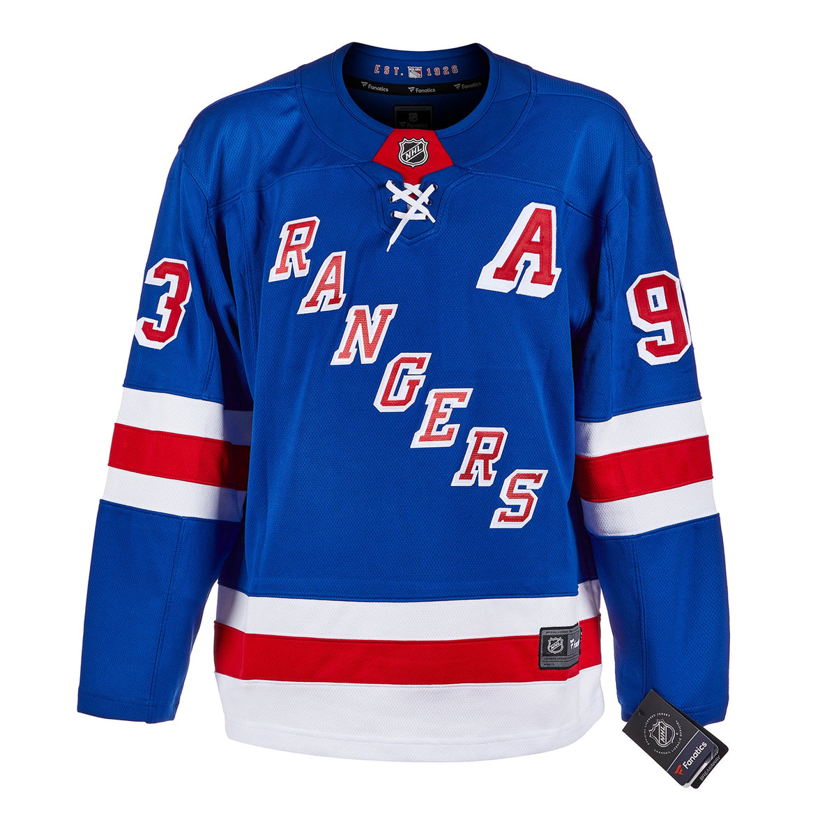 Mika Zibanejad Signed New York Rangers Fanatics Breakaway Home Blue Jersey