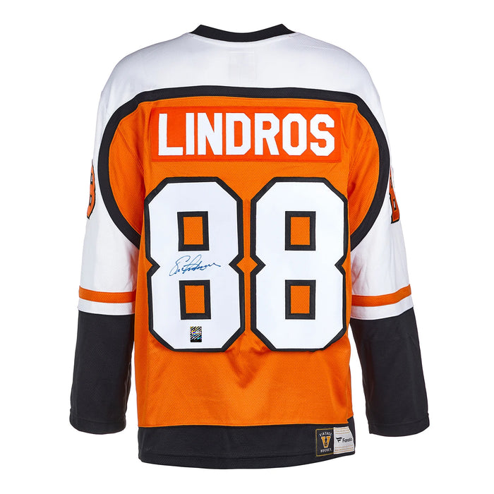 Eric Lindros Signed Philadelphia Flyers Fanatics Vintage Orange Jersey
