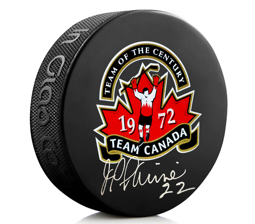 J.P. Parise Signed Team Canada 1972 Summit Series Puck