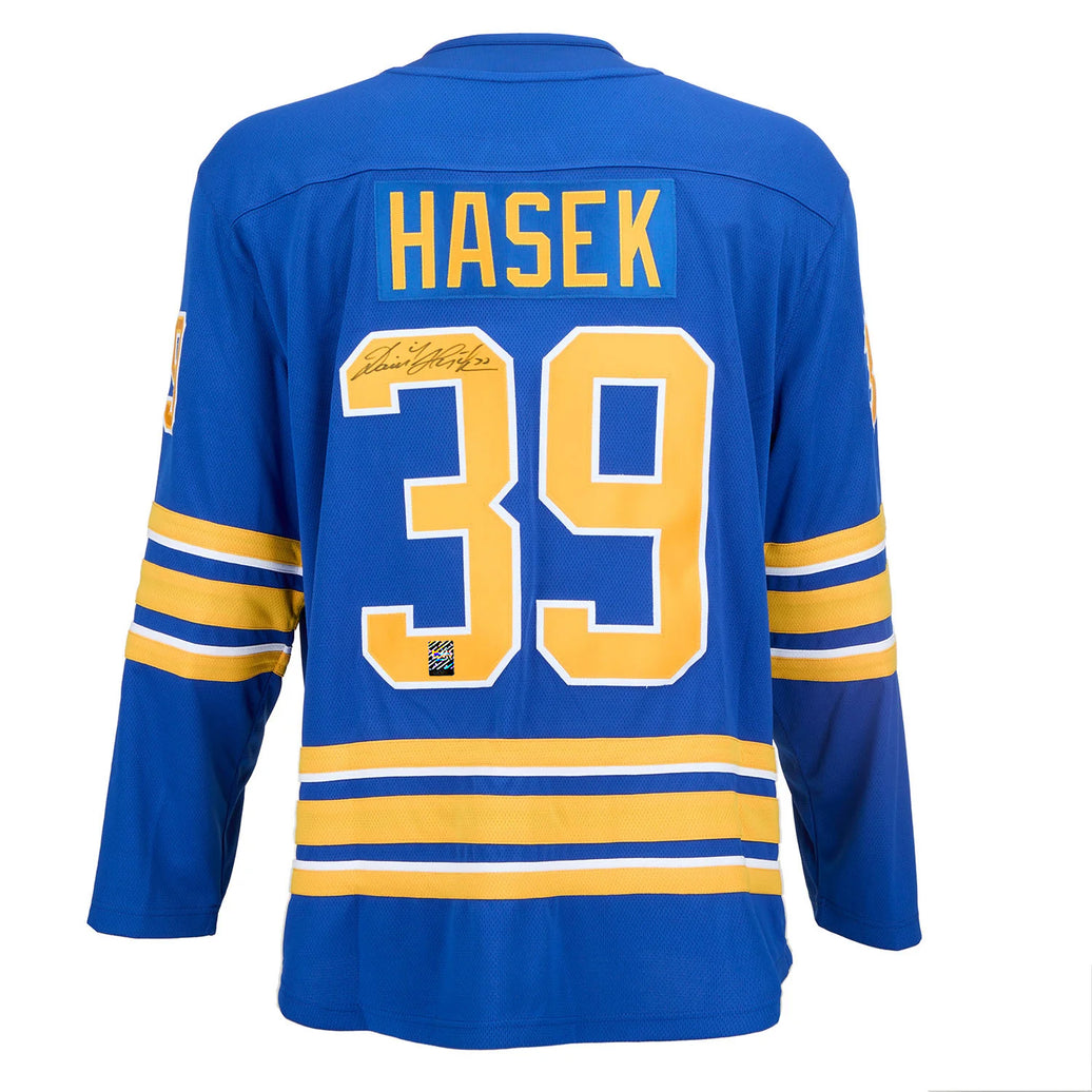 Dominik Hasek Signed Buffalo Sabres Fanatics Breakaway Home Blue Jersey