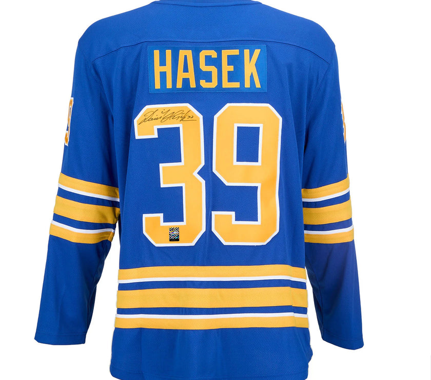 Dominik Hasek Signed Buffalo Sabres Fanatics Breakaway Home Blue Jersey