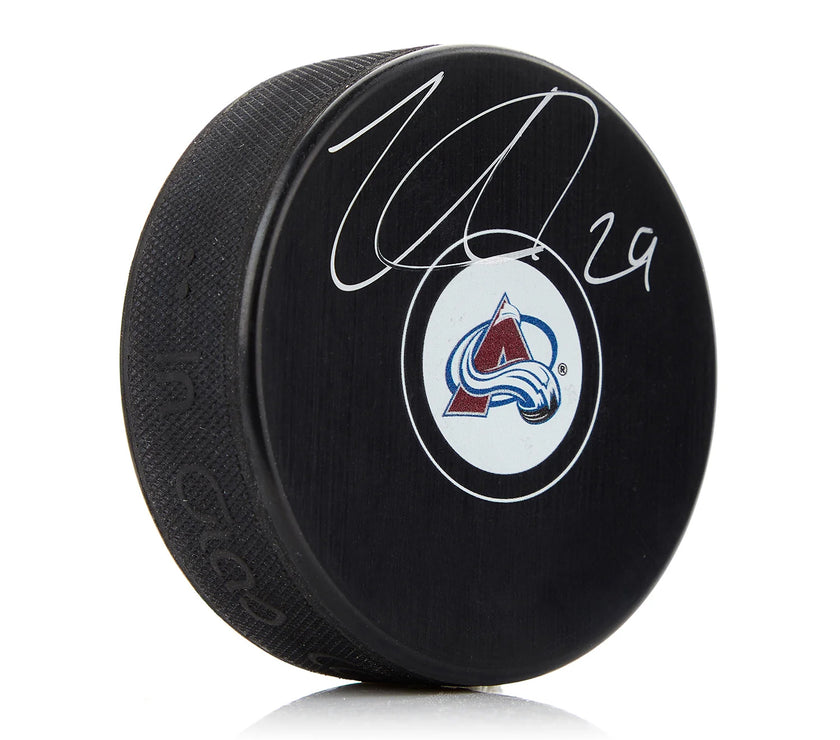 Nathan MacKinnon Signed Colorado Avalanche Puck