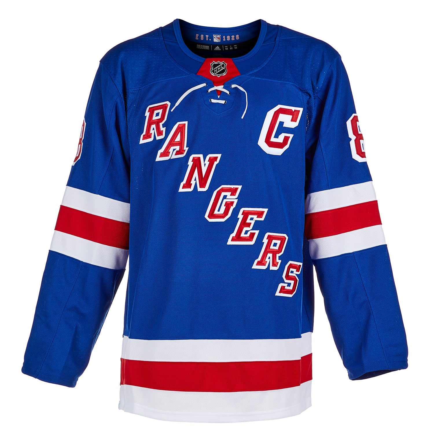 Jacob Trouba Signed New York Rangers Adidas Pro Home Blue Jersey