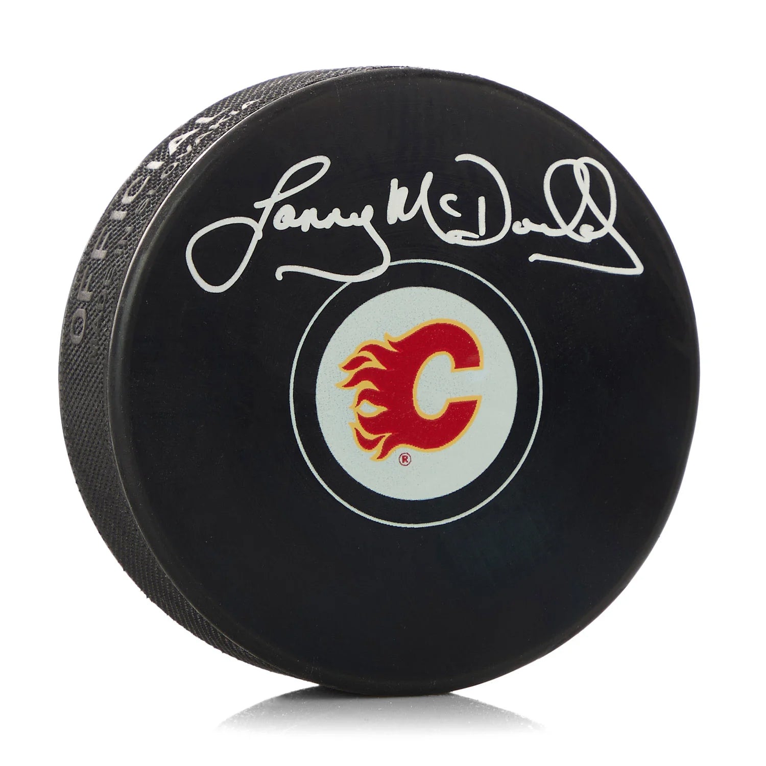 Lanny McDonald Signed Calgary Flames Puck