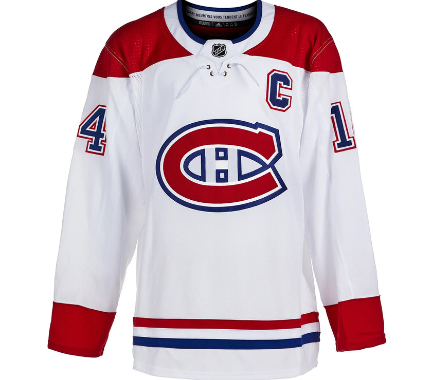 Nick Suzuki Signed Montreal Canadiens Adidas Pro Away White Jersey