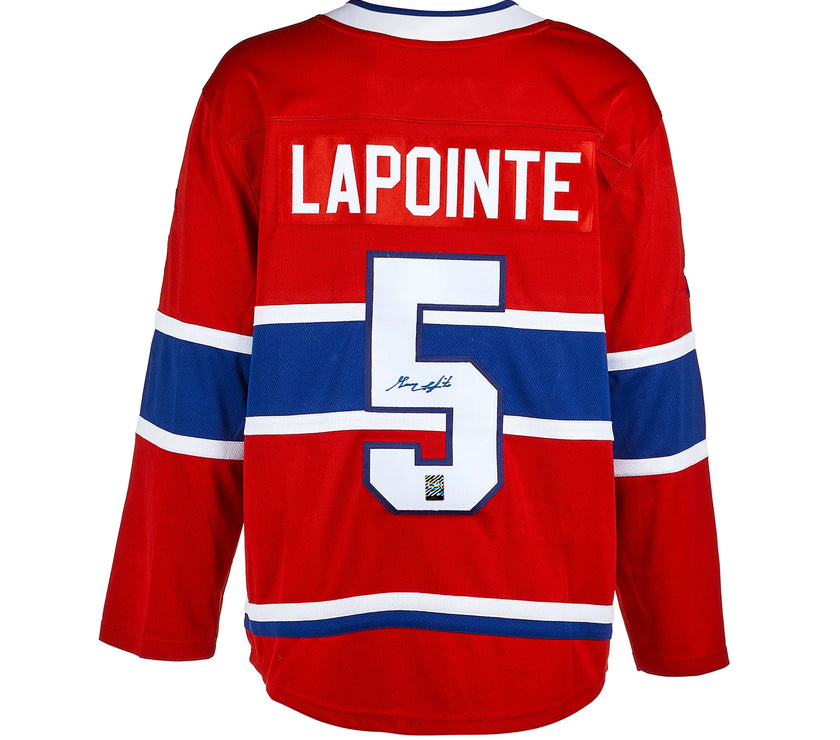 Guy Lapointe Signed Montreal Canadiens Fanatics Breakaway Home Red Jersey
