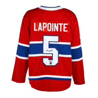 Guy Lapointe Signed Montreal Canadiens Fanatics Breakaway Home Red Jersey