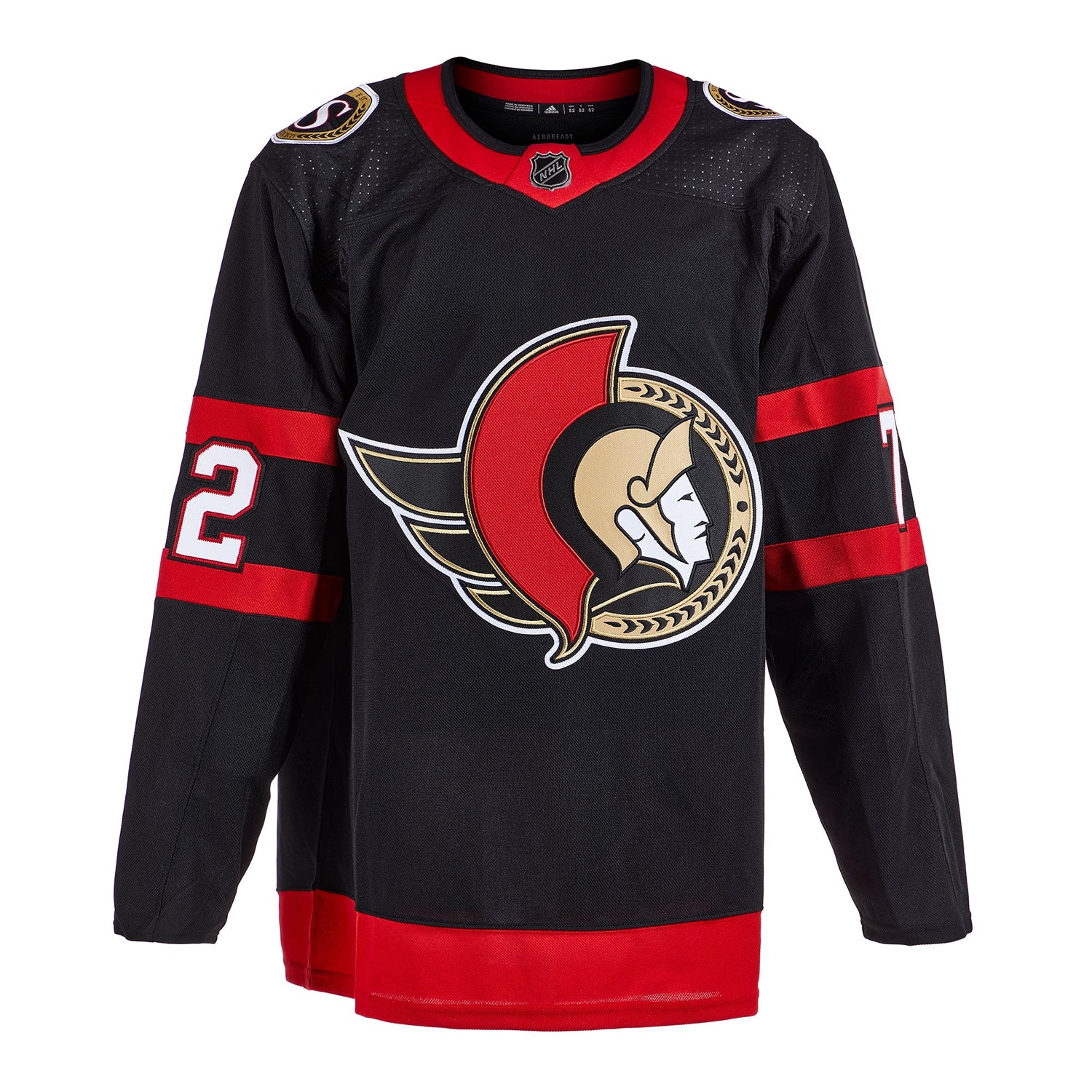 Thomas Chabot Signed Ottawa Senators Adidas Pro Home Black Jersey