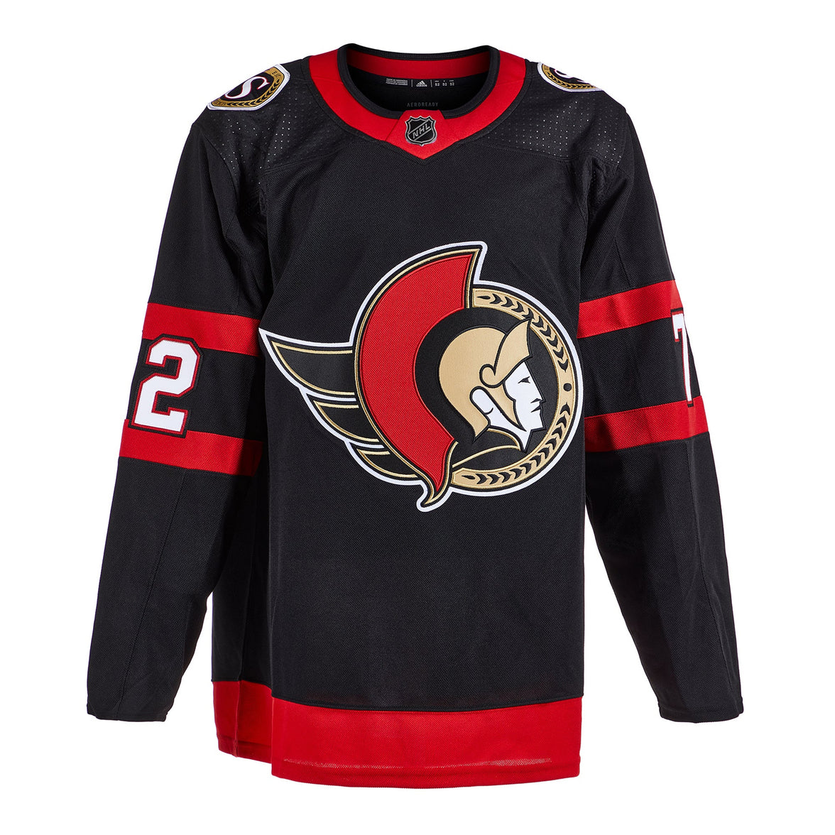 Thomas Chabot Signed Ottawa Senators Adidas Pro Home Black Jersey