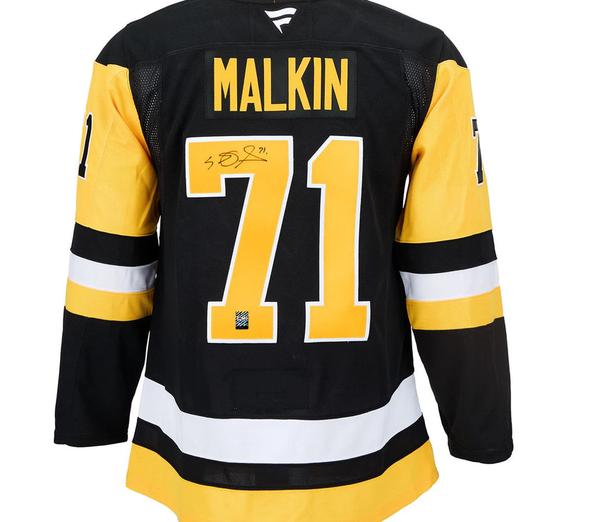 Evgeni Malkin Signed Pittsburgh Penguins Fanatics Premium Home Black Jersey