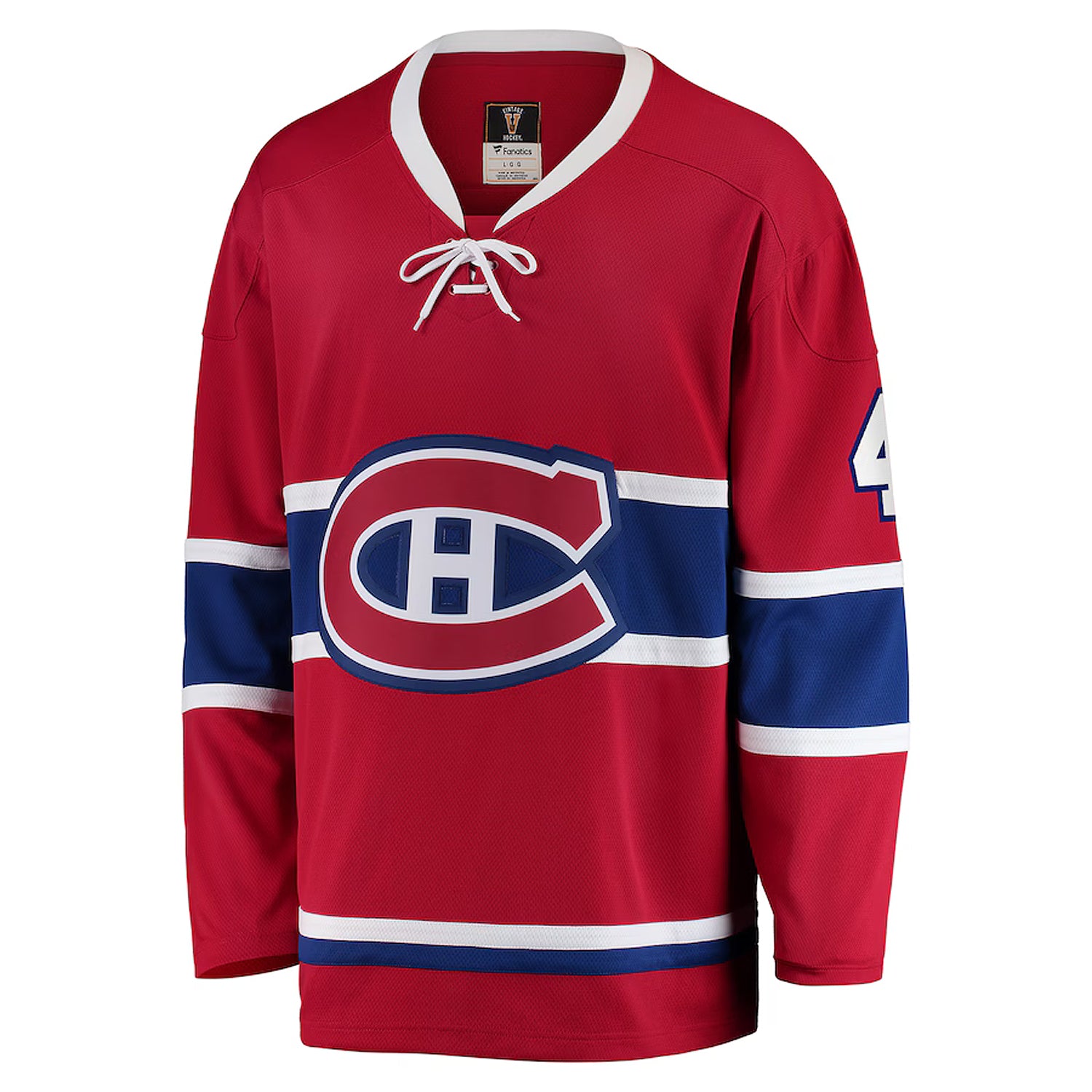 Jean Beliveau Signed Montreal Canadiens Fanatics Vintage Red Jersey