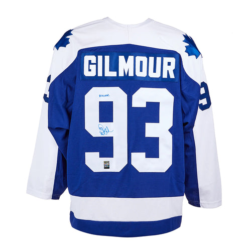Doug Gilmour a signé le maillot vintage des Maple Leafs de Toronto