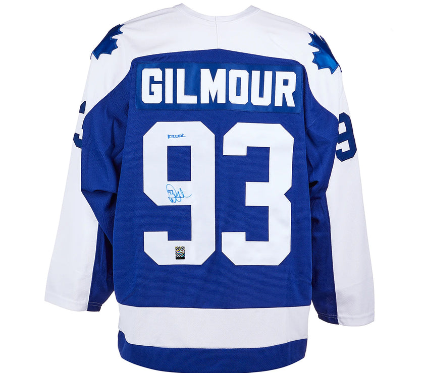 Doug Gilmour a signé le maillot vintage des Maple Leafs de Toronto