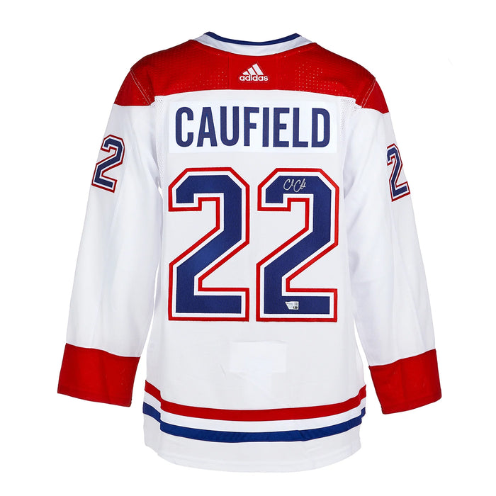 Cole Caufield Signed Montreal Canadiens Adidas Pro Away White Jersey
