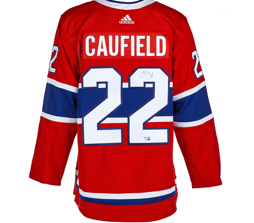 Cole Caufield Signed Montreal Canadiens Adidas Pro Home Red Jersey