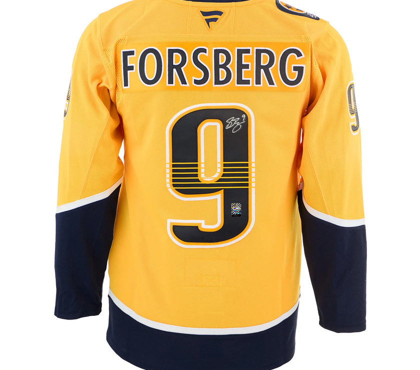Filip Forsberg Signed Nashville Predators Fanatics Premium Home Yellow Jersey
