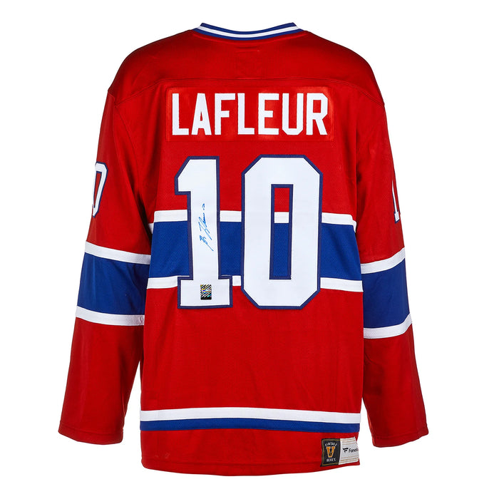 Guy Lafleur Signed Montreal Canadiens Fanatics Vintage Red Jersey