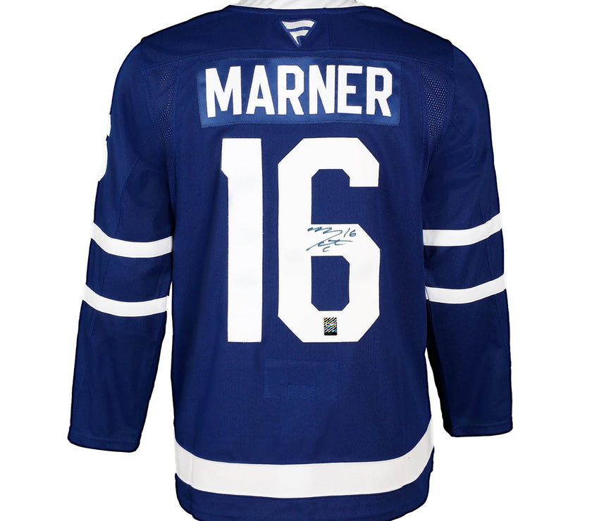 Mitch Marner dédicacé signé Toronto Maple Leafs Adidas Pro Domicile Maillot