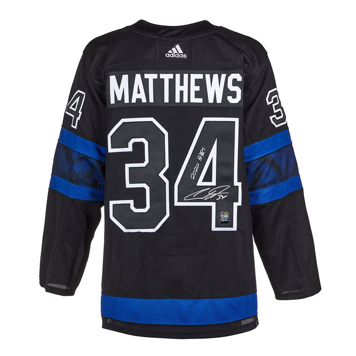 Auston Matthews Signed Toronto Maple Leafs Adidas Pro Flipside Black Jersey with "2022 Hart" Inscription